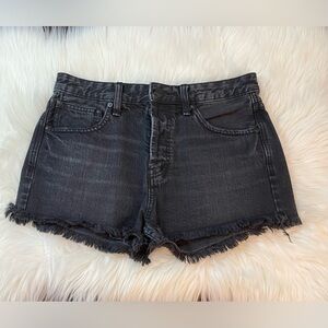 Free People Women’s Denim Shorts Black Cutoff Cotton Size W26